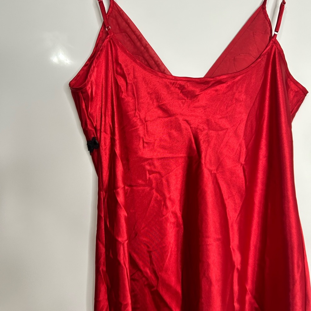 Delicates Red and Black Lace Nightgown Slip Vampire Core - Picture 6 of 7